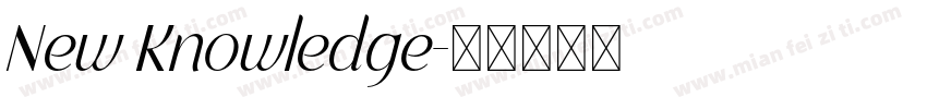 New Knowledge字体转换